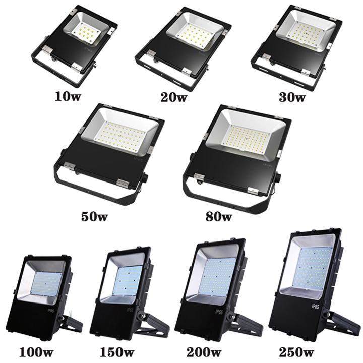 30W IP65 Outdoor LED Floodlight AC175~265V 75% Power 80lm/w