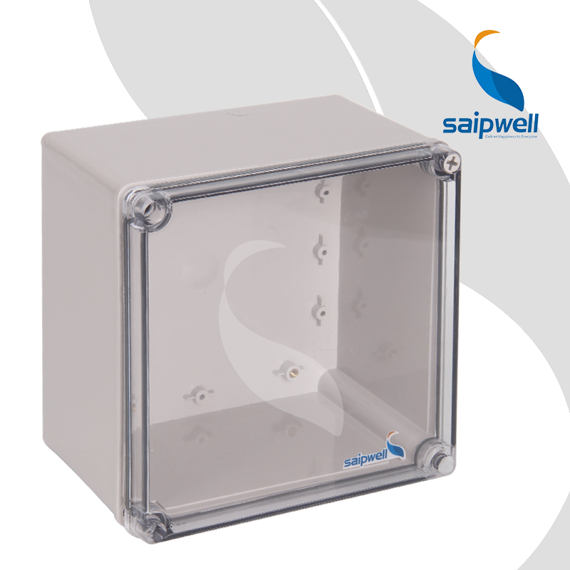 SAIPWELL Y DS-AT-2020 IP66 ABS Clear Transparent Cover Din Rail Mounting Electrical Panel Enclosure Box