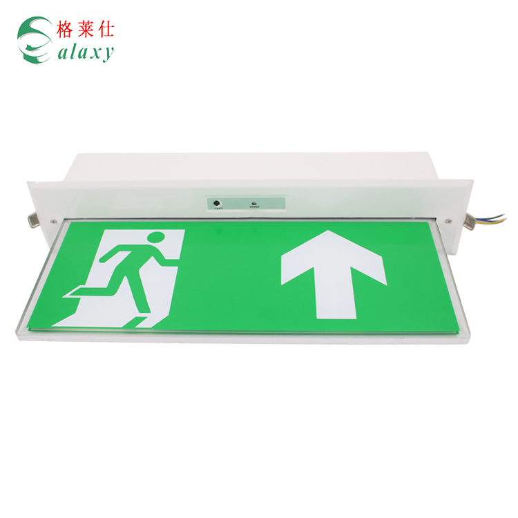 New design battery led portable emergency light double face exit sign