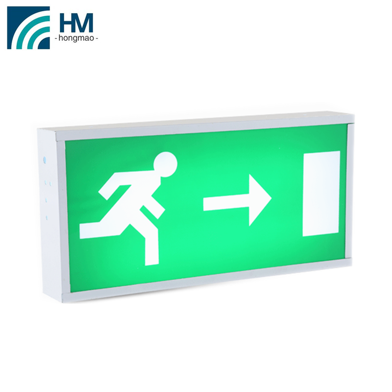 Red color LED rechargeable fire safety emergency light acrylic exit sign use for building hospital emergency Lighting