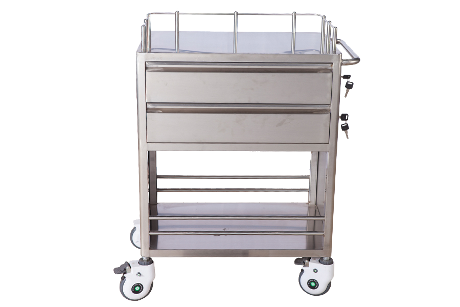 Hospital multifunctional nursing trolley Medicine Trolley Cart stainless steel serving cart