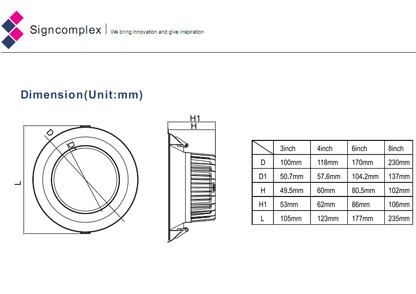 new rotatable round 3/4/6 new cob 12w led downlight