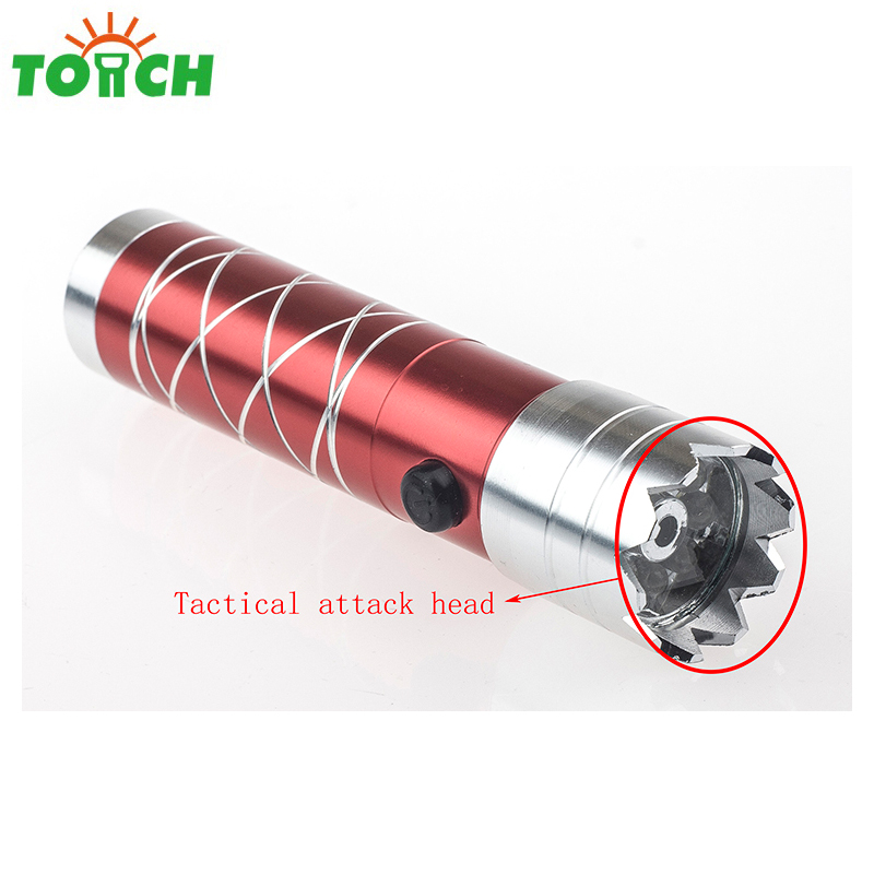 Promotional colorful mini 9 led light Aluminum led laser light self defense  with attack head