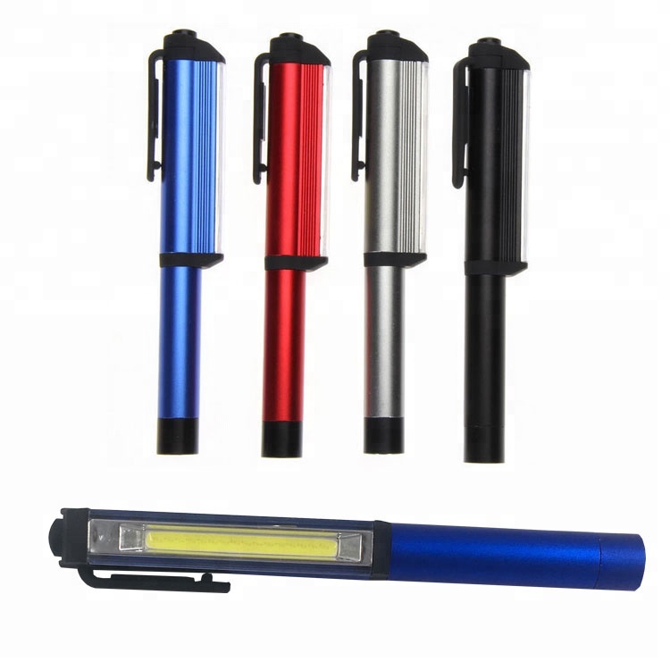 Magnetic Pen Torch Work Light, Portable LED Flashlight, Mini Pocket COB Inspection Lamp