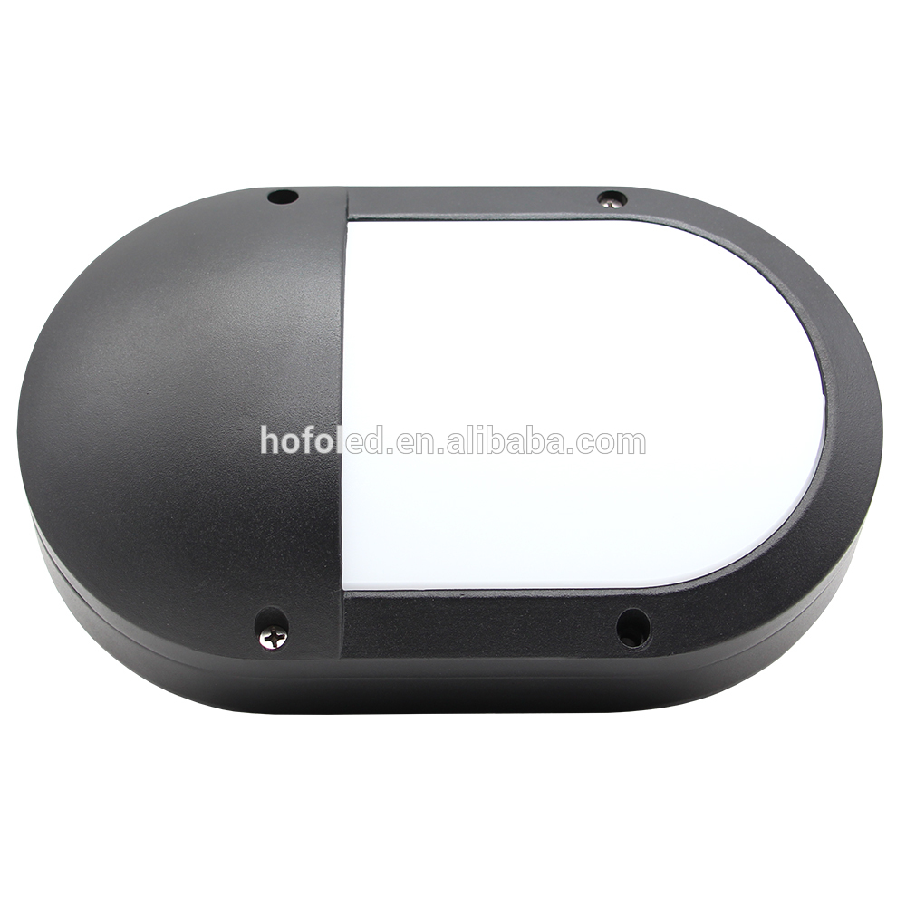 220mm 10W Black Outdoor Oval LED eyelid bulkhead light