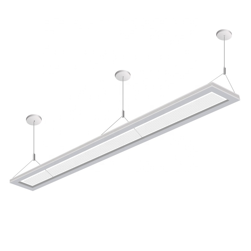 8 feet long architectural suspended direct/indirect led luminaire