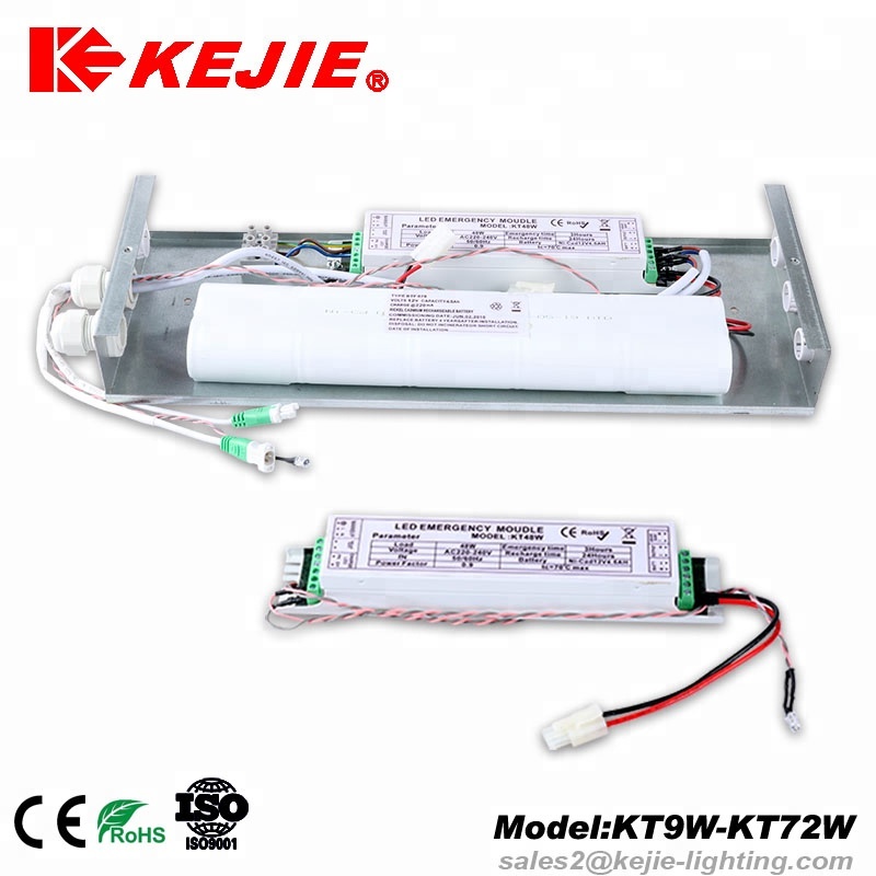 Emergency pack module for 12V 50W halogen lamp with electric transformer