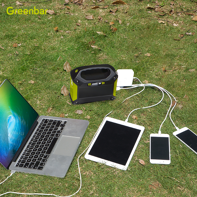 Lithium ion battery pack inverter system portable solar power station for emergency