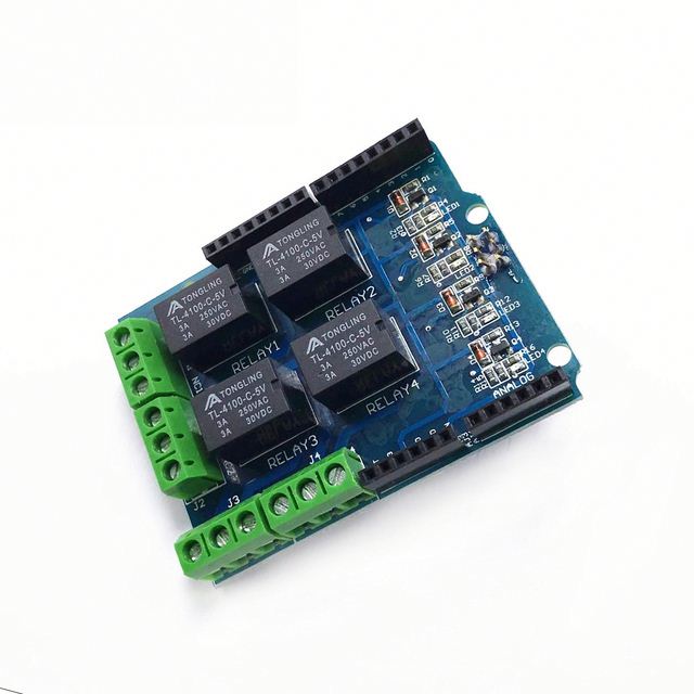 4 Channel 5V Relay Shield Module Four Channel Relay Control Board Relay Expansion Board