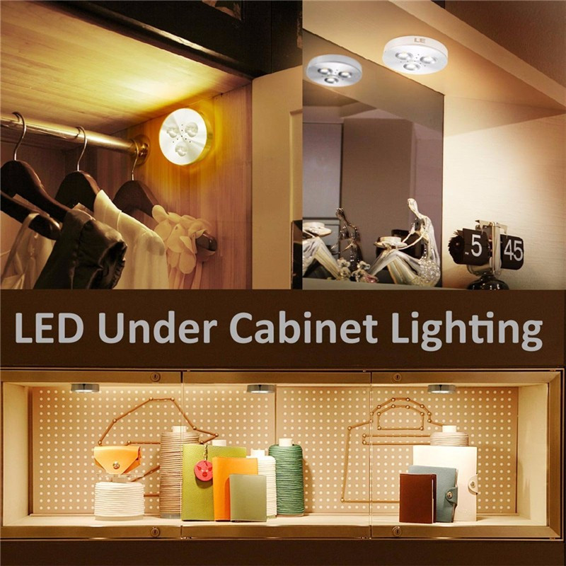 1PCS Input DC 12v 3W LED Puck/Cabinet Light,LED spotlight(non power)