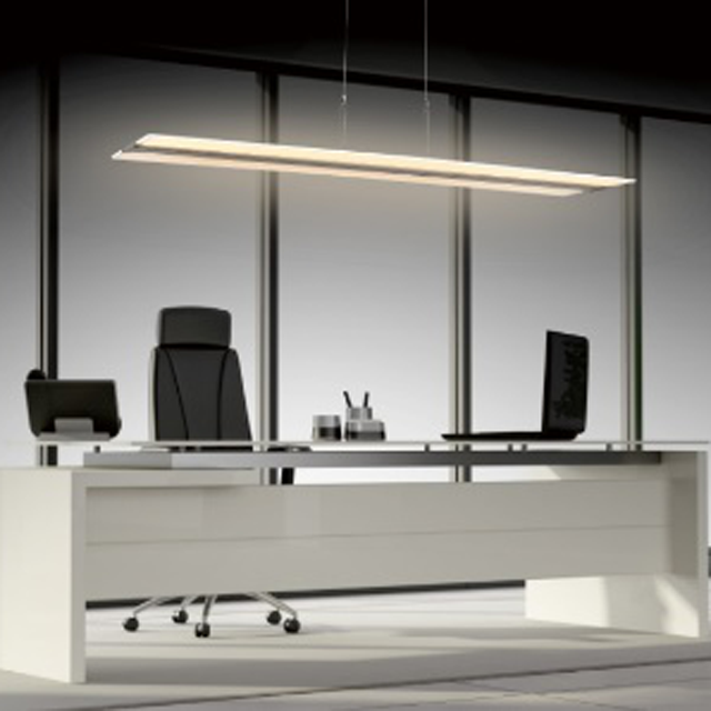 Commercial transparent structured PMMA high lumen led indoor modern pendant light for office