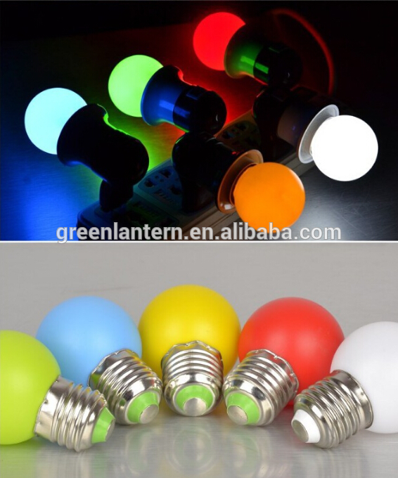 COLOR LED G45 bulb AC85-265V 3W E27 with Red/Green/Blue/Yellow/Orange Colour bulbs