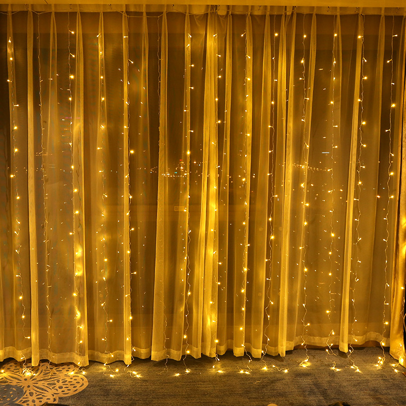 Twinkle Star 300 LED Window Curtain String Light with remote for Wedding Party Outdoor Indoor Wall Decorations