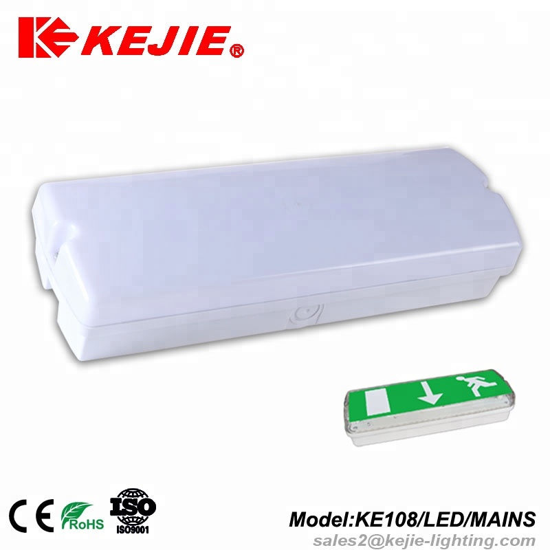 2019 Kejie LED exit sign emergency bulkhead light with automatic testing