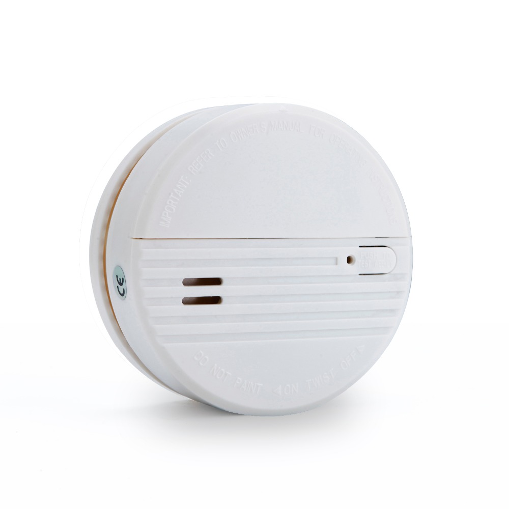 Smart design Photoelectric fire alarm smoke detector with 9v battery