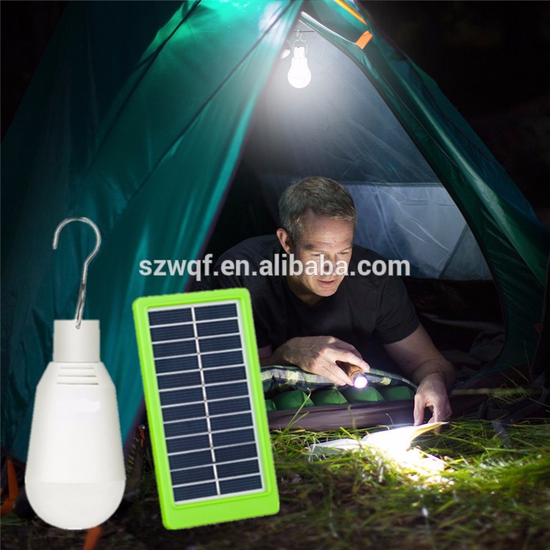 wholesale high quality with best price led solar powered tent lights 2W bulb 160lm super bright for camping tent