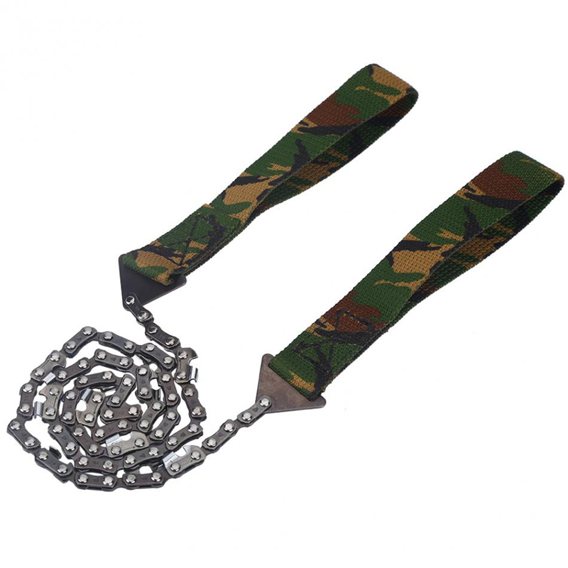 Latest Design Multi functional Outdoor Camouflage Survival Chainsaw Emergency Rescue Tool Survival Han