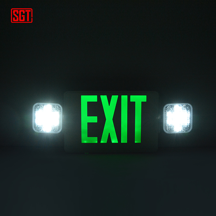 US type commercial emergency light fixture exit sign indoor