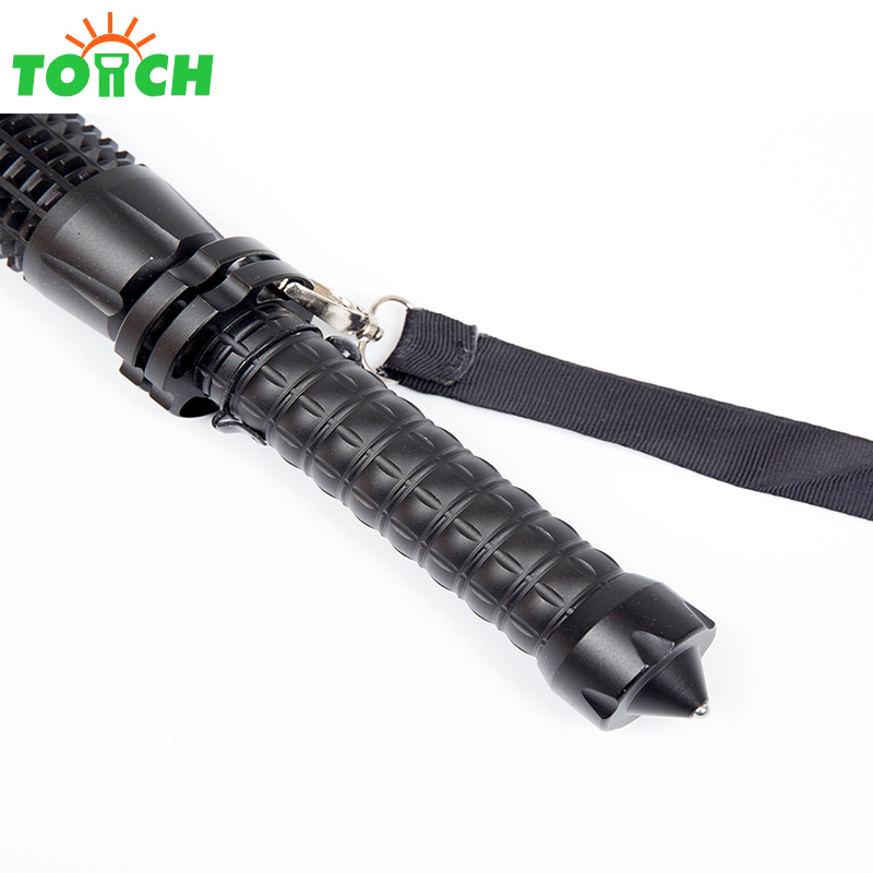 High Power Rechargeable Tactical LED Flashlight Long Focus Self-Defense Torch Light