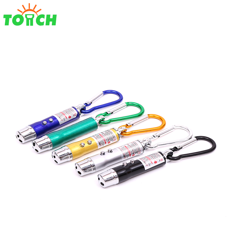 aluminum mini Laser light keychain flashlight UV keychain light for gift promotion