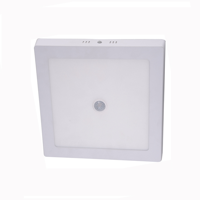 Indoor surface mounted square PIR sensor LED ceiling light with motion sensor (PS-SL344L-24W)