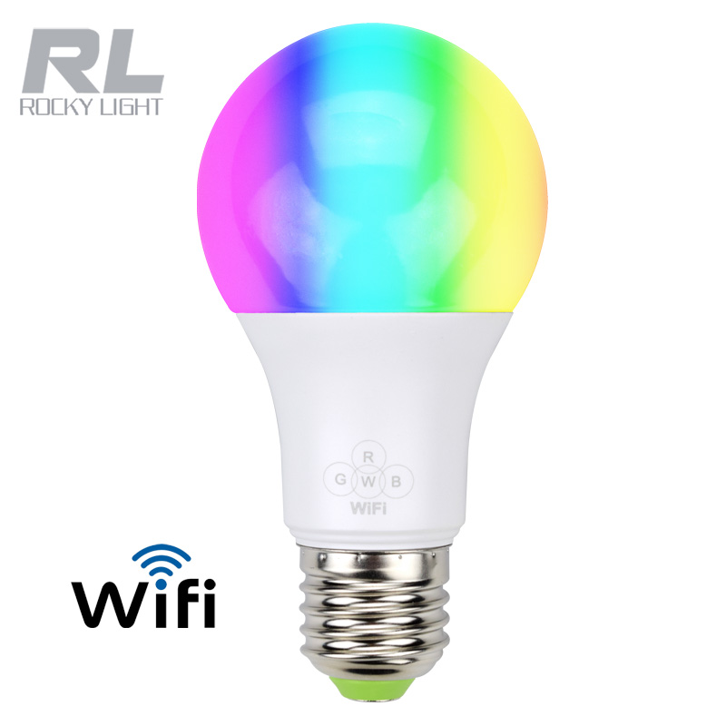 hot sales Alexa Compatible Wifi Smart RGB CCT wifi Controller Led Light Bulb with E27 Base