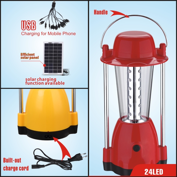 Rechargeable battery lantern solar camping light emergency led lantern