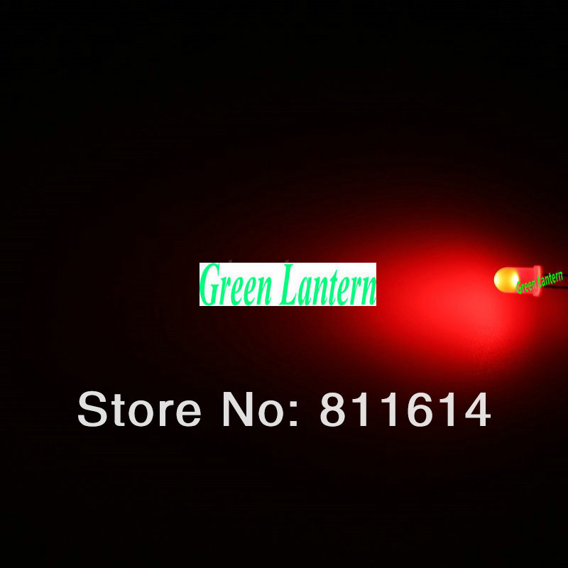 5mm Red LED Diffused Lens