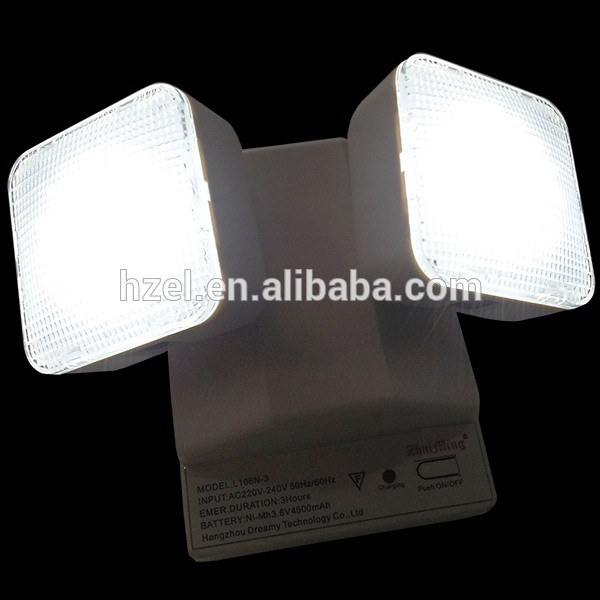 Zhuiming Battery Backup LED Emergency Light Twins Spot LED Fire Emergency Light