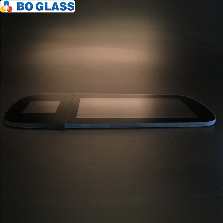 black painted tempered electric panel glass