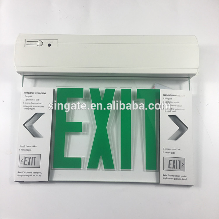 Battery backup led hanging exit sign emergency light exit sign