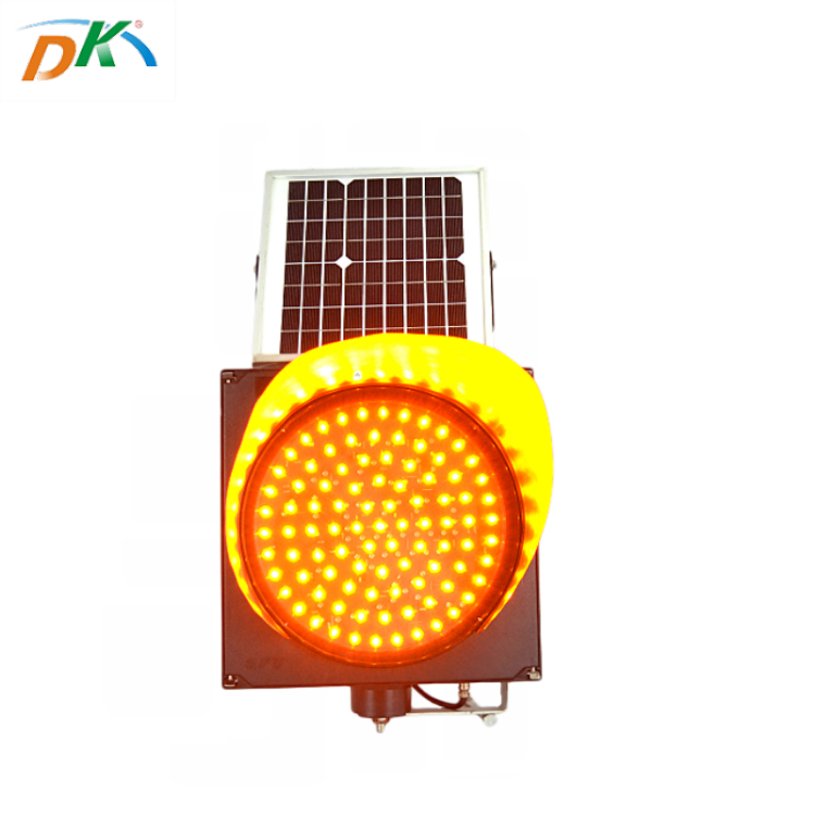 Solar led warning traffic road safety light flashing signal blinking light