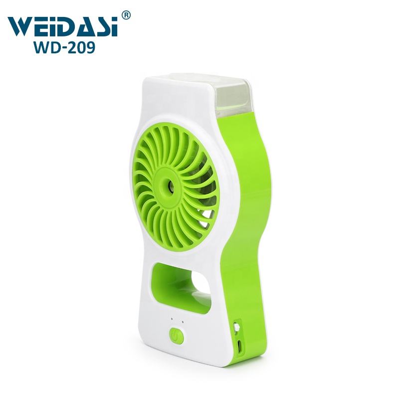 custom handheld electric rechargeable usb mini fan light for office school