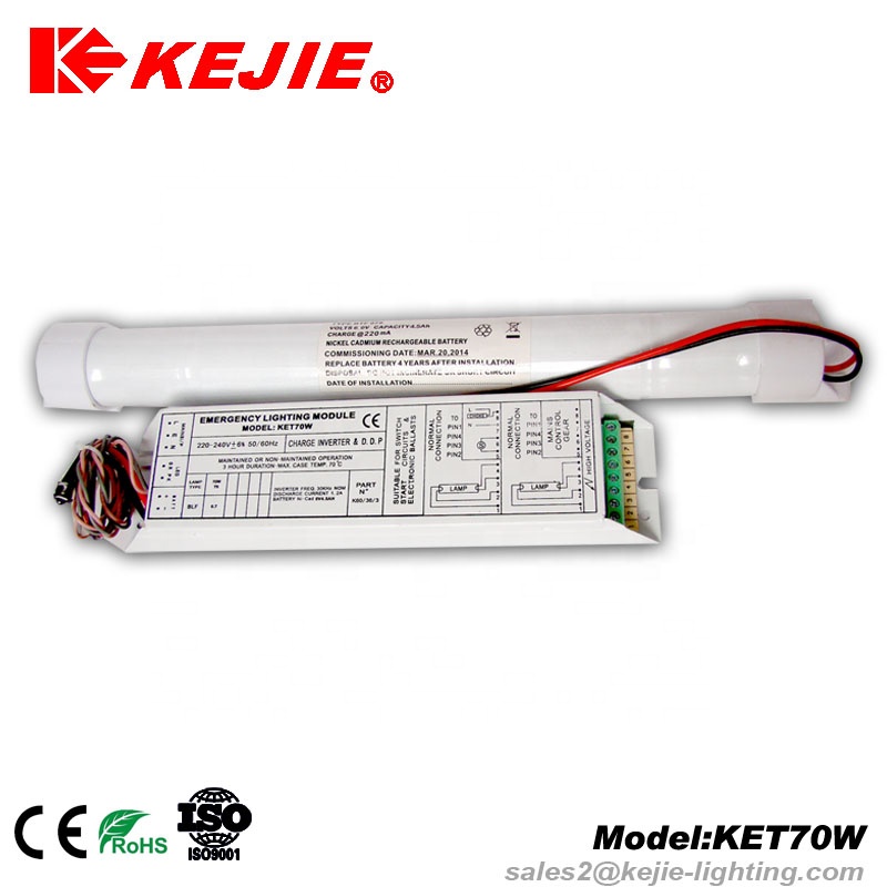 Emergency conversion packs module for 18 to 36W fluorescent lamp with electronic ballast