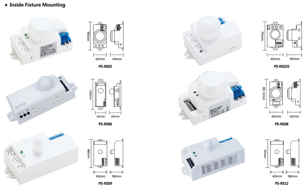 Mini microwave sensor 12-30V/DC, 20-60V/DC DC dimming radar sensor(PS-RS27D-1)