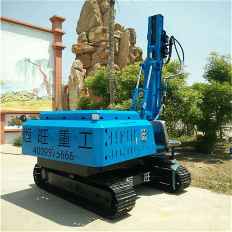 Hydraulic vibratory solar pv drop hammer pile driver