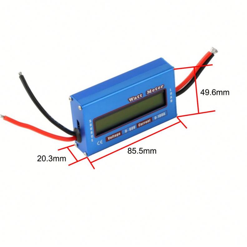Blue DC 60V 100A Balance Voltage Battery Power Analyzer RC Watt Meter Checker Professional Watt Meter Balancer Charger RC Tools