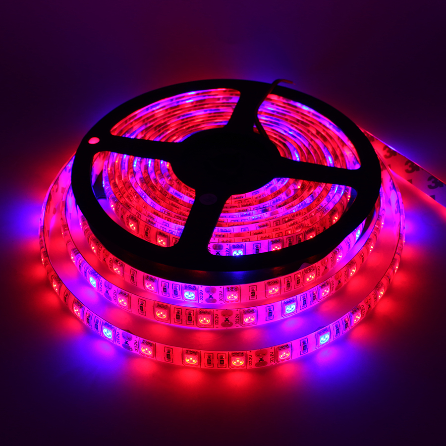 uv 5m/lot LED Grow Lights DC12V Growing LED Strip Tape smd 5050 IP65 Plant Growth led Light Lamp for Greenhouse Hydroponic plant