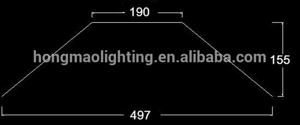 CE ROHS SAA approvals prismatic LED High bay clear diffuser shopping centres highbay light transparent reflector 16'' 120 degree