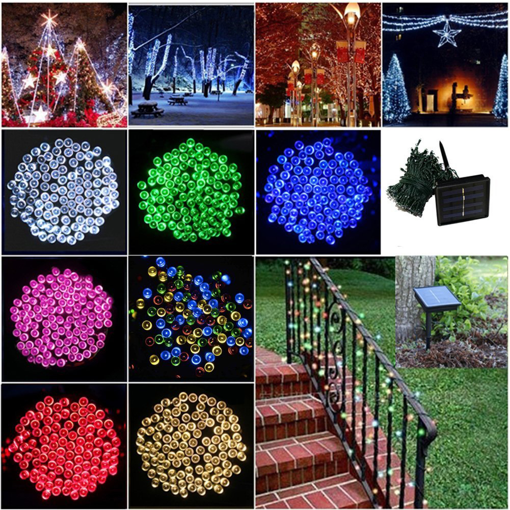 Solar String Light Warm White 8 Modes Solar Powered String Lights Christmas Festival Decoration Solar String Lights