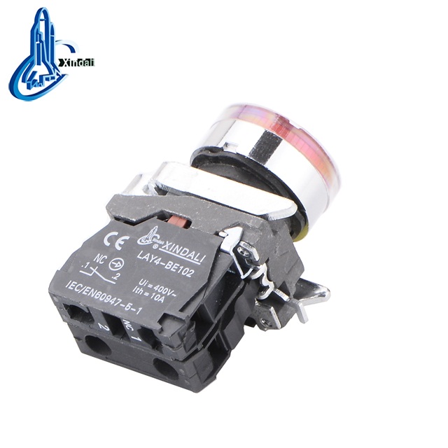 zhejiang hot flush light and head flush lights 22mm red led push button switch with light LAY4-BW3462