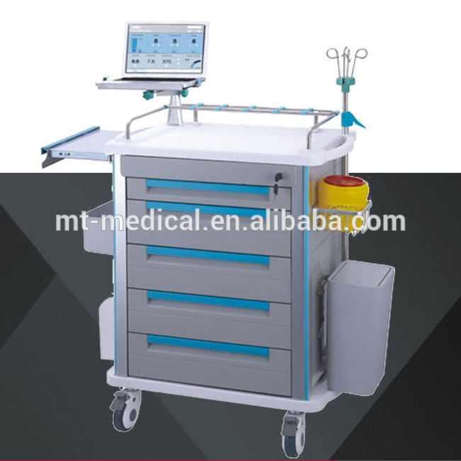 Functional Mobile clinical drug trolley Emergency Medical Cart