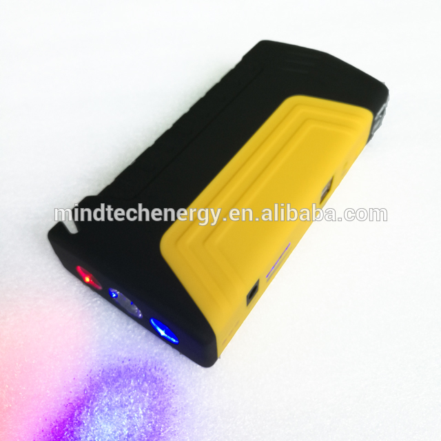 Power bank 10000mah rechargeable car jump starter with LED lighting