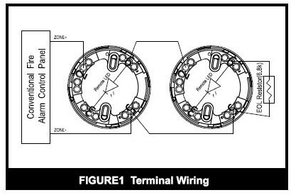 Conventional fixed temperature & rate to rise thermal heat detector