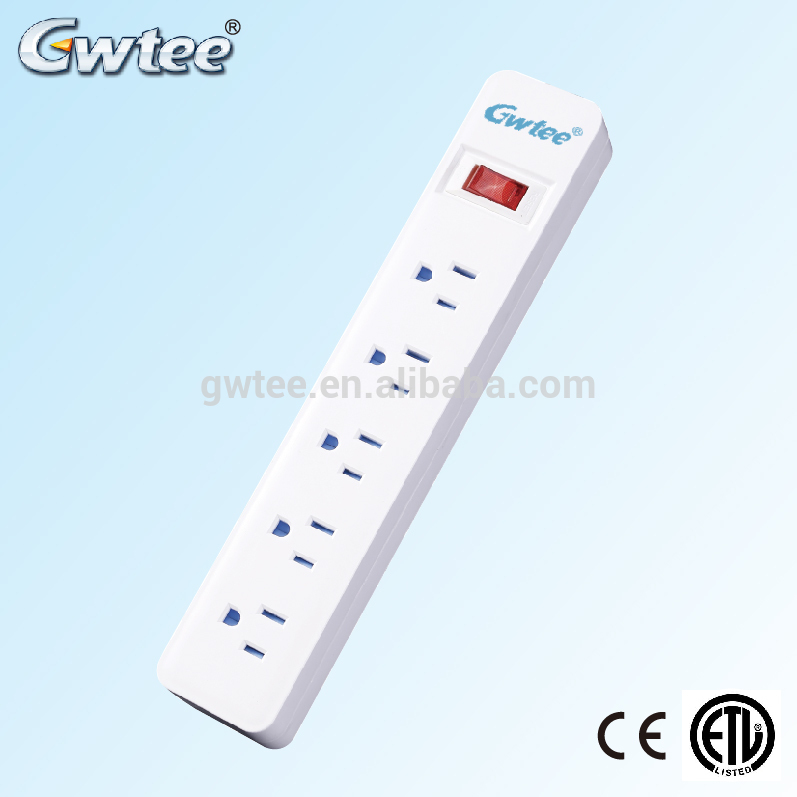 High quality 4 way universal RA-6205 us plug extension socket