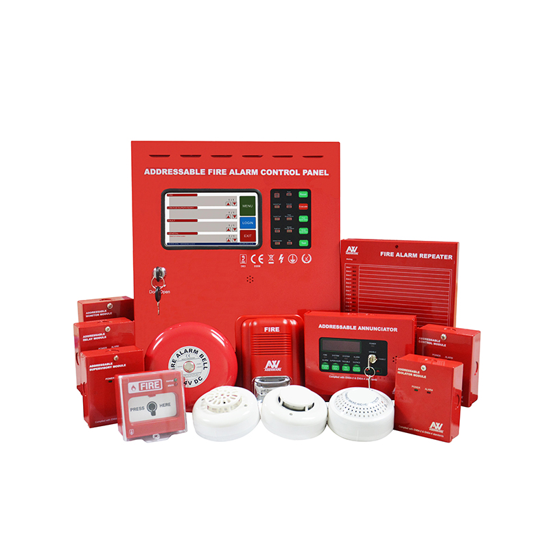 Asenware brand 2 loop addressable fire alarm control panel, list of fire alarm