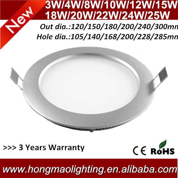 2017 Hot sell Factory price 3W 6W 9W 12W 18W 24W SMD 2835 Ultra Thin 15w LED round panel light