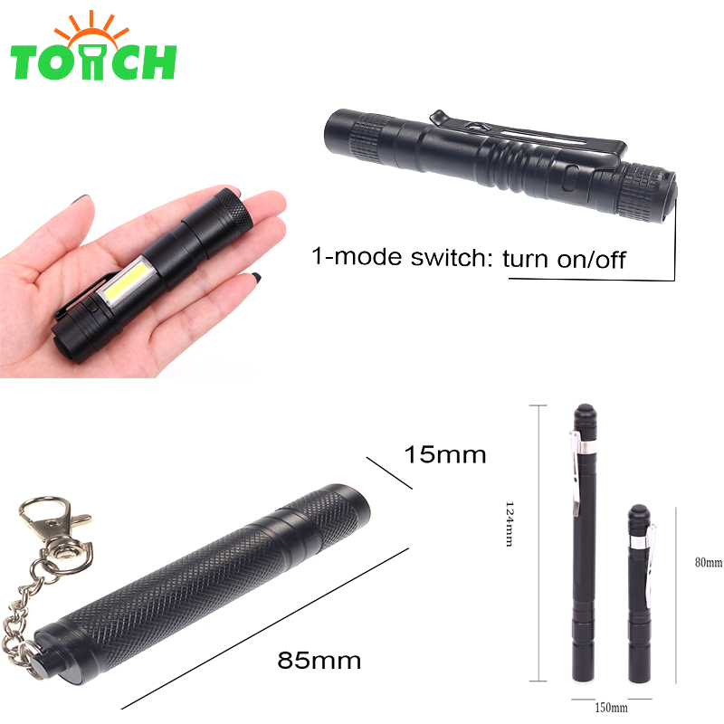 hot products Mini LED flashlight waterproof led pen light with clip