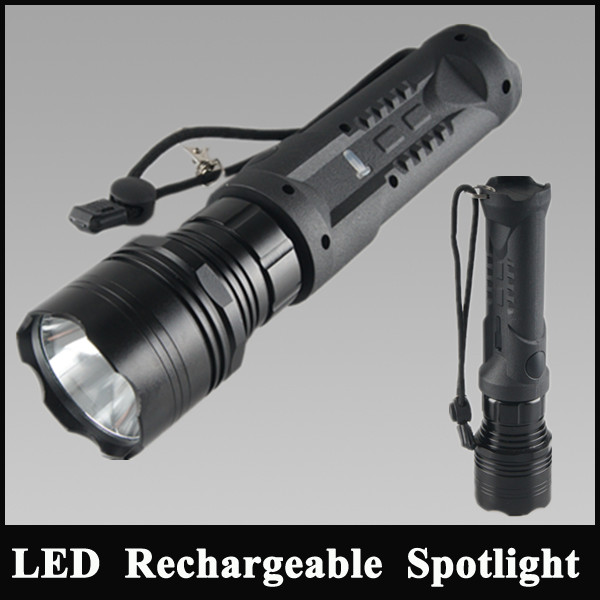 high power Hunting equipment led torch handheld led flashlight 10w led rechargeable emergency torch