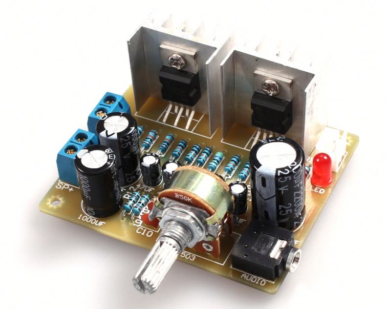 DIY Dual Channel TDA2030A Power Amplifier Board DIY Kit  Electronic Production Training Suite